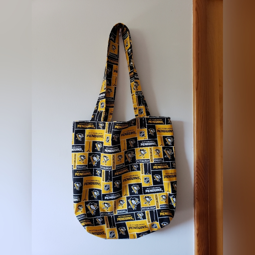 Pittsburgh Penguins NHL hockey tote bag handmade New